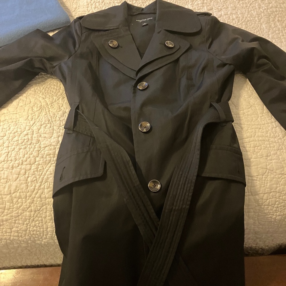 London Fog Black Trench Coat